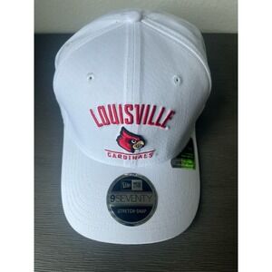 Louisville Cardinals WHITE New Era 9Seventy Adjustable Strap Back Hat Cap